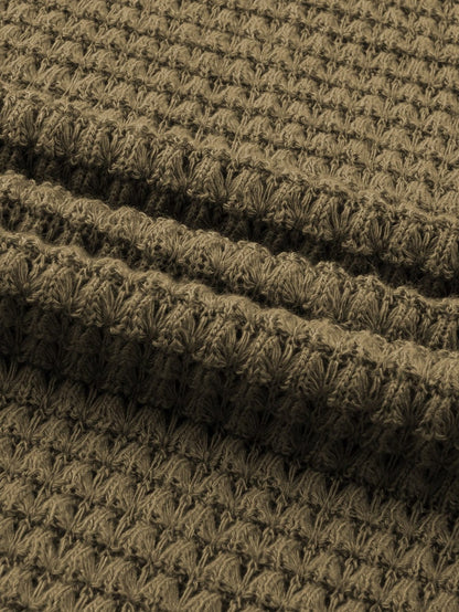 Jungle Green Textured Sleeveless Maxi Dress with Side Slits