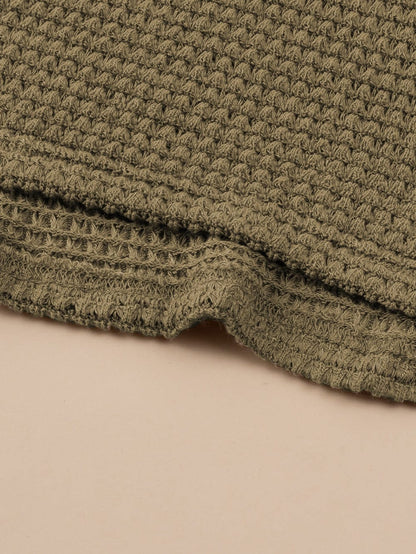 Jungle Green Textured Sleeveless Maxi Dress with Side Slits