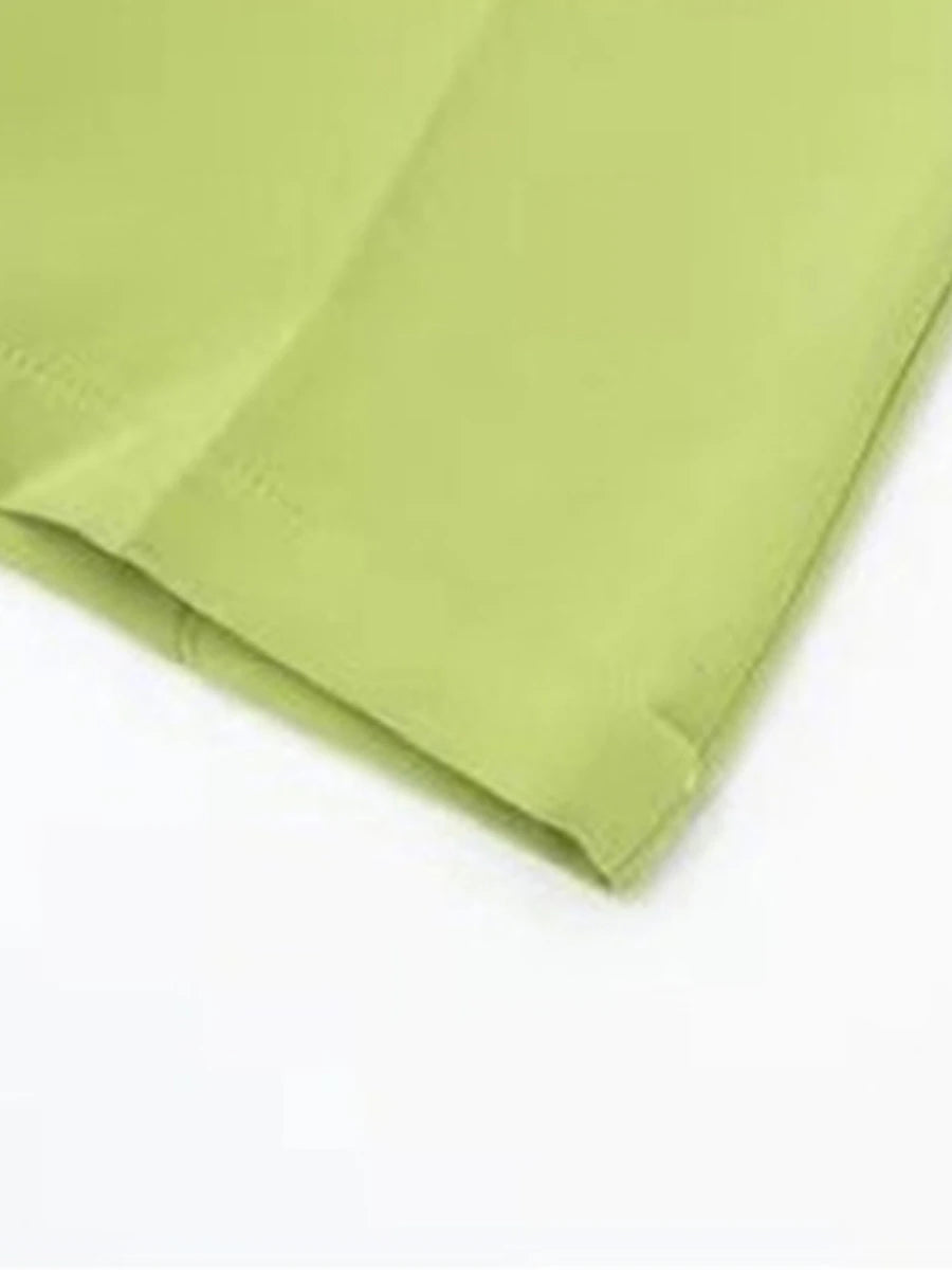 Women's Dress Pants Polyester Solid Color claret Orange red Fashion High Waist Full Length Office Street Fall Winter