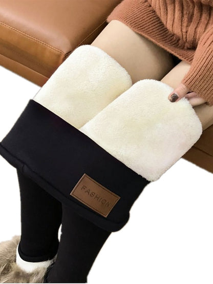 Fleece Lined Leggings For Women high elastic warm thick soft skinny high waisted Yoga Pants Winter Workout integrative for plus size - LuckyFash™
