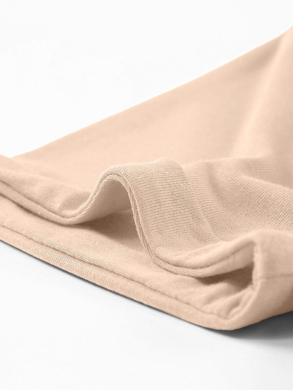 Khaki Basic Round Neck Short Sleeve Top