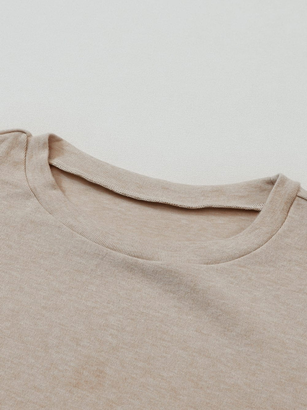 Khaki Buttoned Cuff Long Sleeve Sheath Blouse