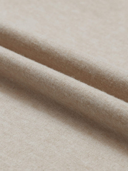 Khaki Buttoned Cuff Long Sleeve Sheath Blouse