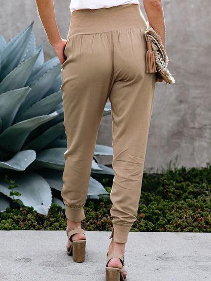 Khaki Harem Style Jogger Pants