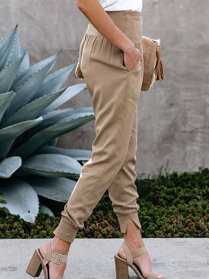Khaki Harem Style Jogger Pants