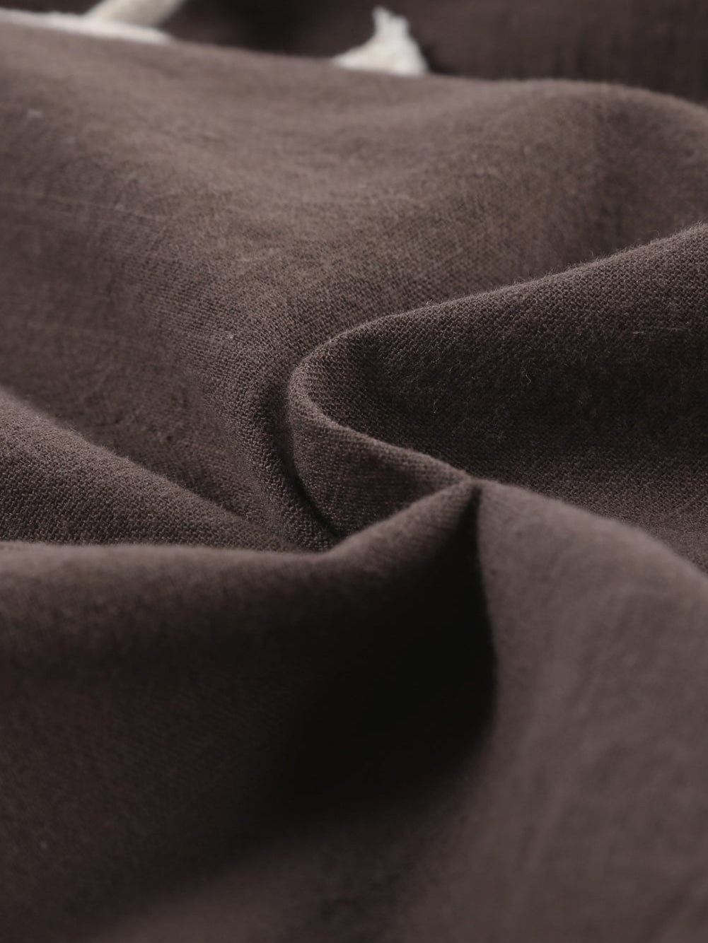 Khaki Linen Drawstring Shorts