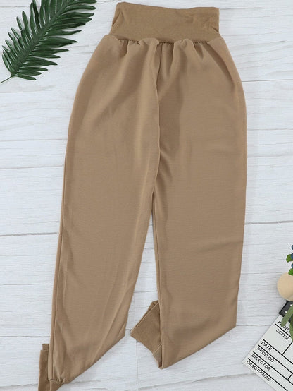 Khaki Pocketed Casual Joggers