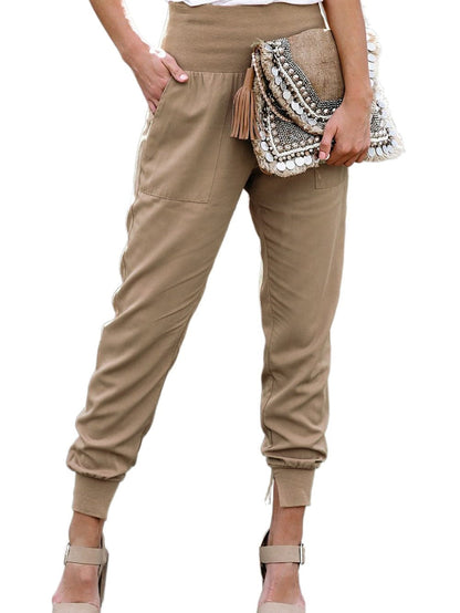 Khaki Pocketed Casual Joggers