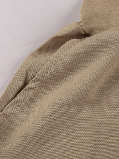 Khaki Pocketed Casual Joggers