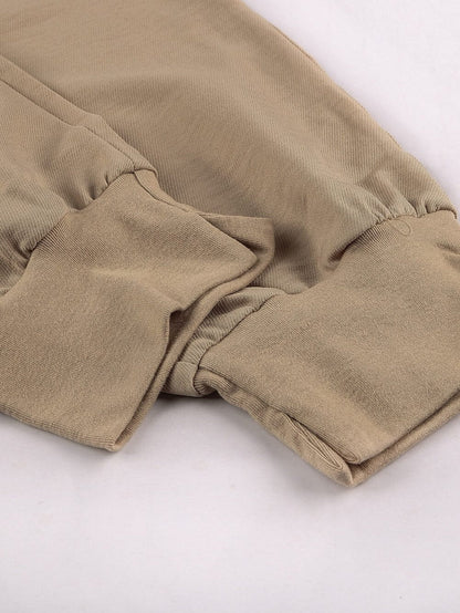 Khaki Pocketed Casual Joggers
