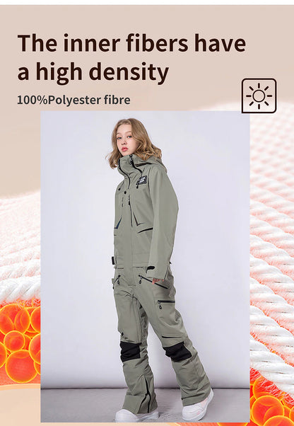 Men's Women's Ski Suit Snowsuit Outdoor Winter Thermal Warm Reflective Waterproof Windproof Snow Suit Clothing Suit for Skiing Snowboarding Winter Sports