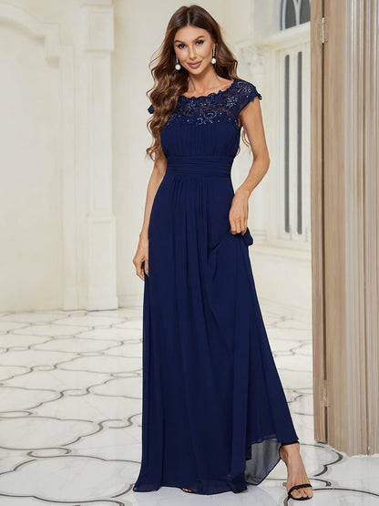 Lacey Chiffon Evening Party Gowns - Top Sellers