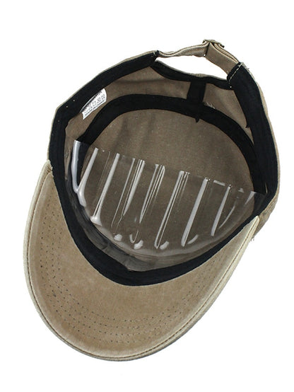 Four Seasons Casual Washed Cotton Flat Top Hat Unique Design Vintage Adjustable Fisher Caps Men Women Cap - LuckyFash™