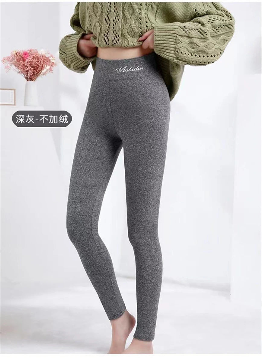 Women's Leggings Polyester Letter Dark-Gray Grey Fashion High Waist Full Length Outdoor Daily Fall Winter