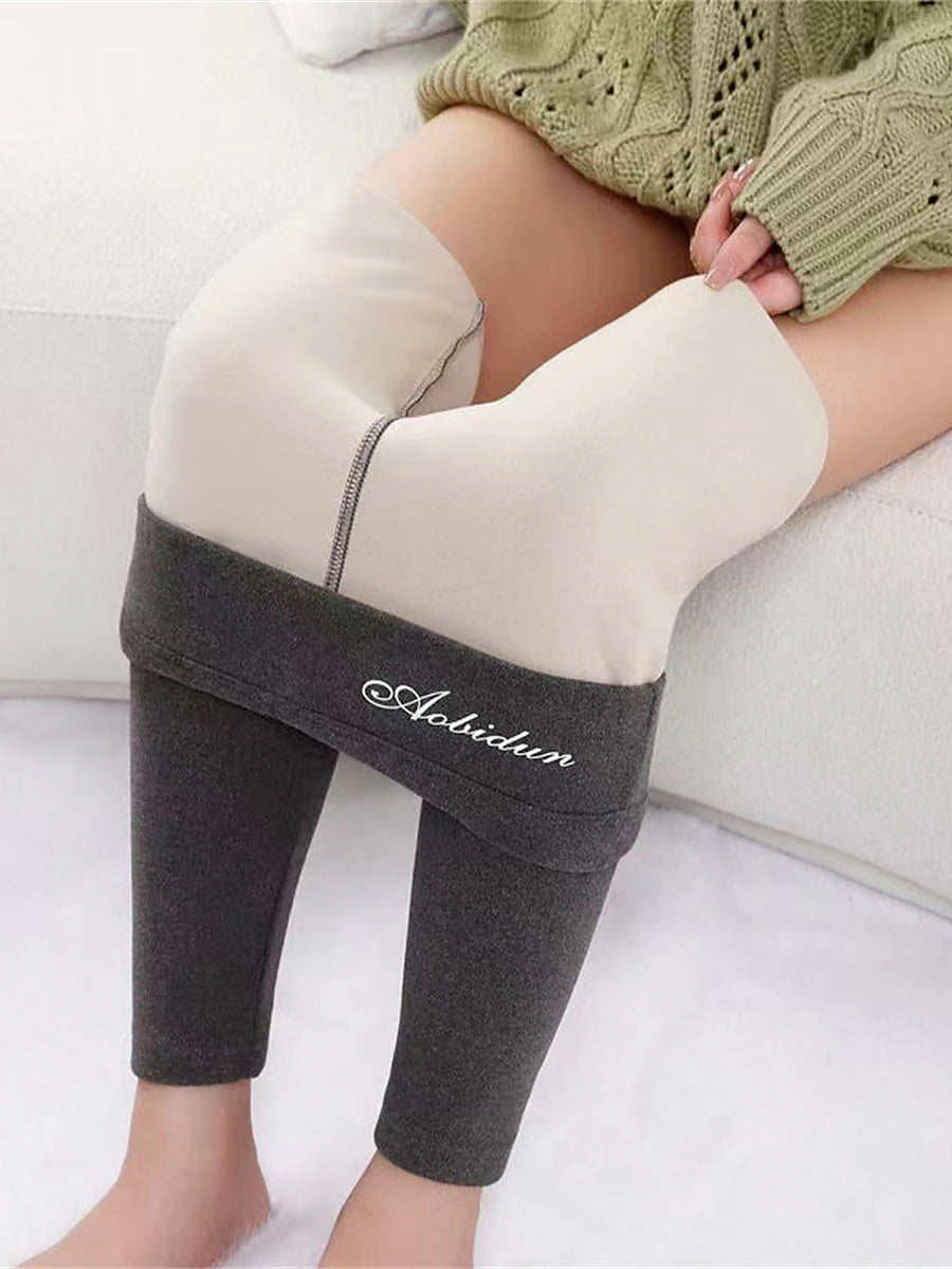 Women's Leggings Polyester Letter Dark-Gray Grey Fashion High Waist Full Length Outdoor Daily Fall Winter