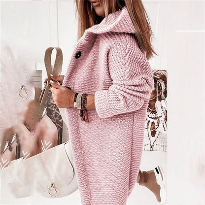 Women's Cardigan Sweater Jumper Knit Button Knitted Solid Color Hooded Stylish Casual Daily Weekend Winter Fall Green Pink S M L / Long Sleeve / Regular Fit