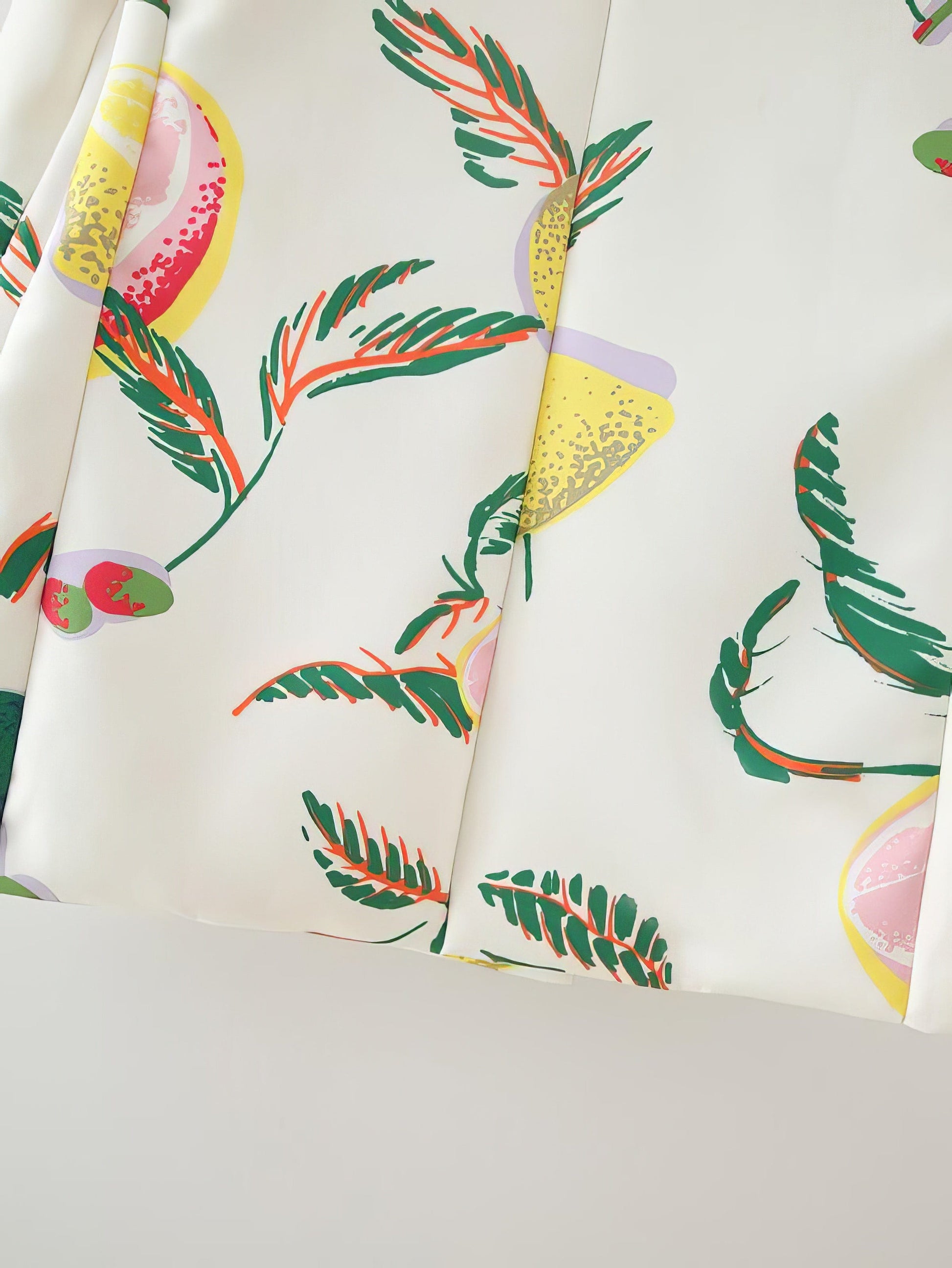 Lemon Print Double Breasted Jacket