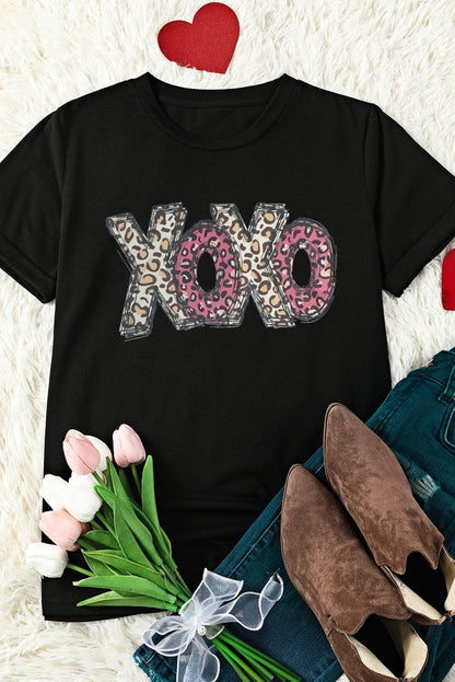 Leopard Love Black Graphic Tee