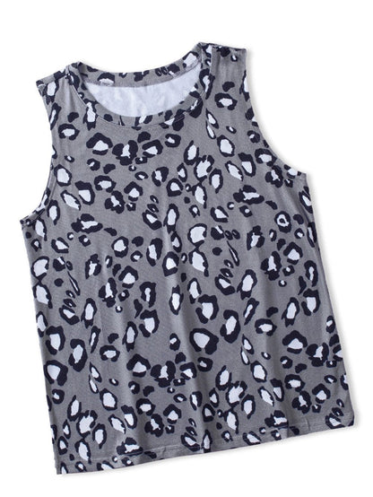 Leopard Lover's Essential Sleeveless Green Tank Top