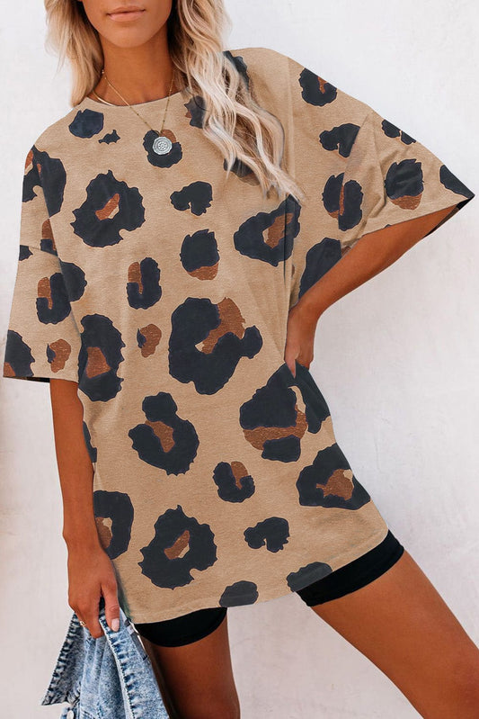 Leopard Print Boyfriend Style T-Shirt