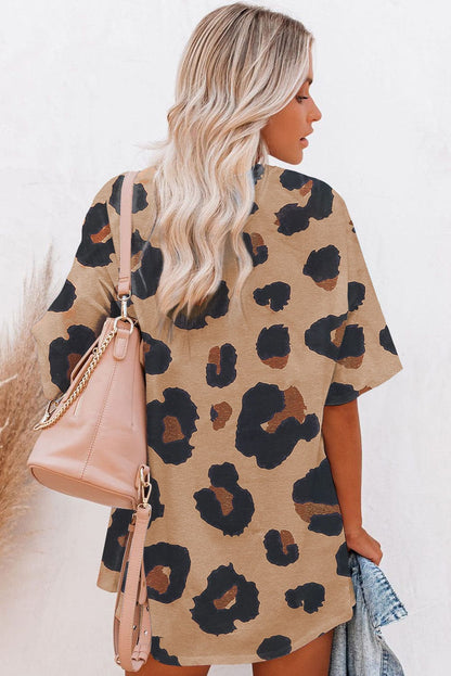 Leopard Print Boyfriend Style T-Shirt