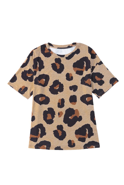 Leopard Print Boyfriend Style T-Shirt