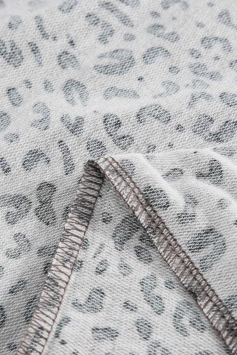 Leopard Print Brown Joggers with Smocked Waist