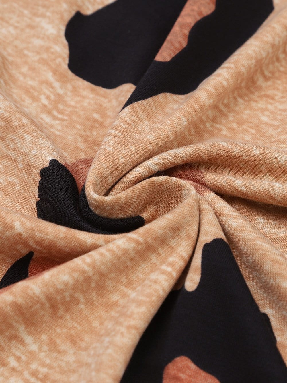 Leopard Print Button-Up Puff Sleeve Knit Mini Dress