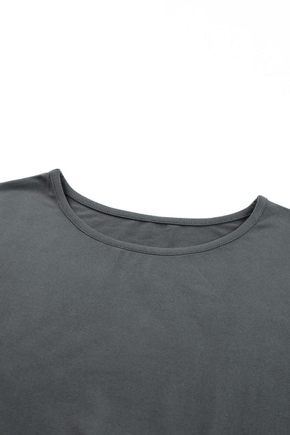 Leopard Print Casual Tunic Dress with Polka Dot Accents