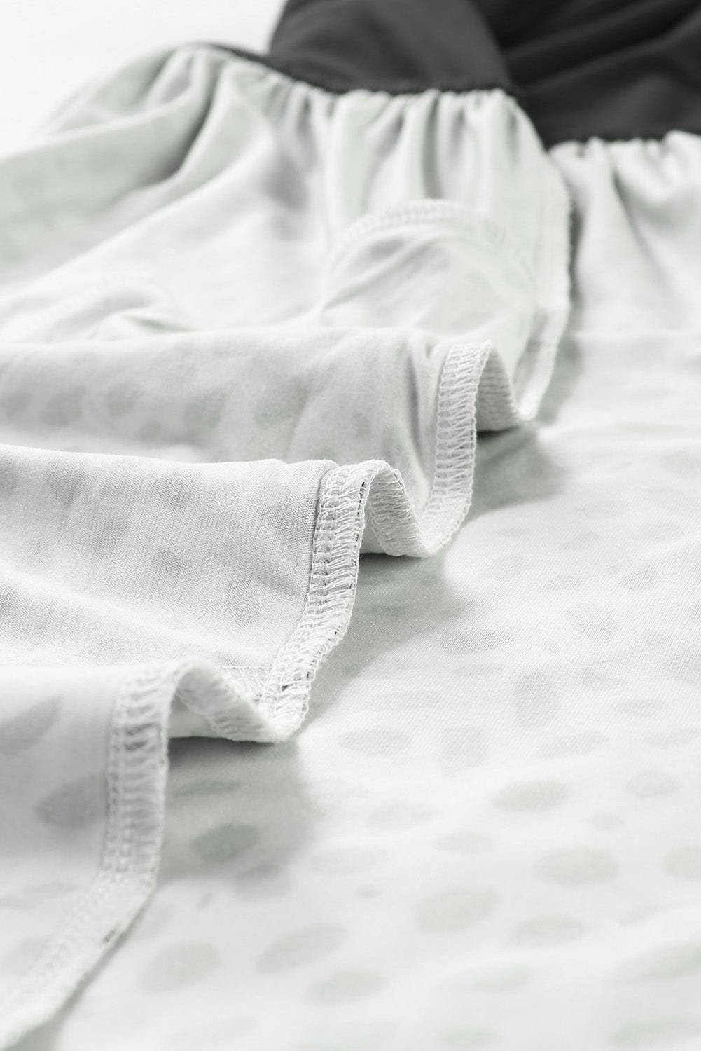 Leopard Print Casual Tunic Dress with Polka Dot Accents