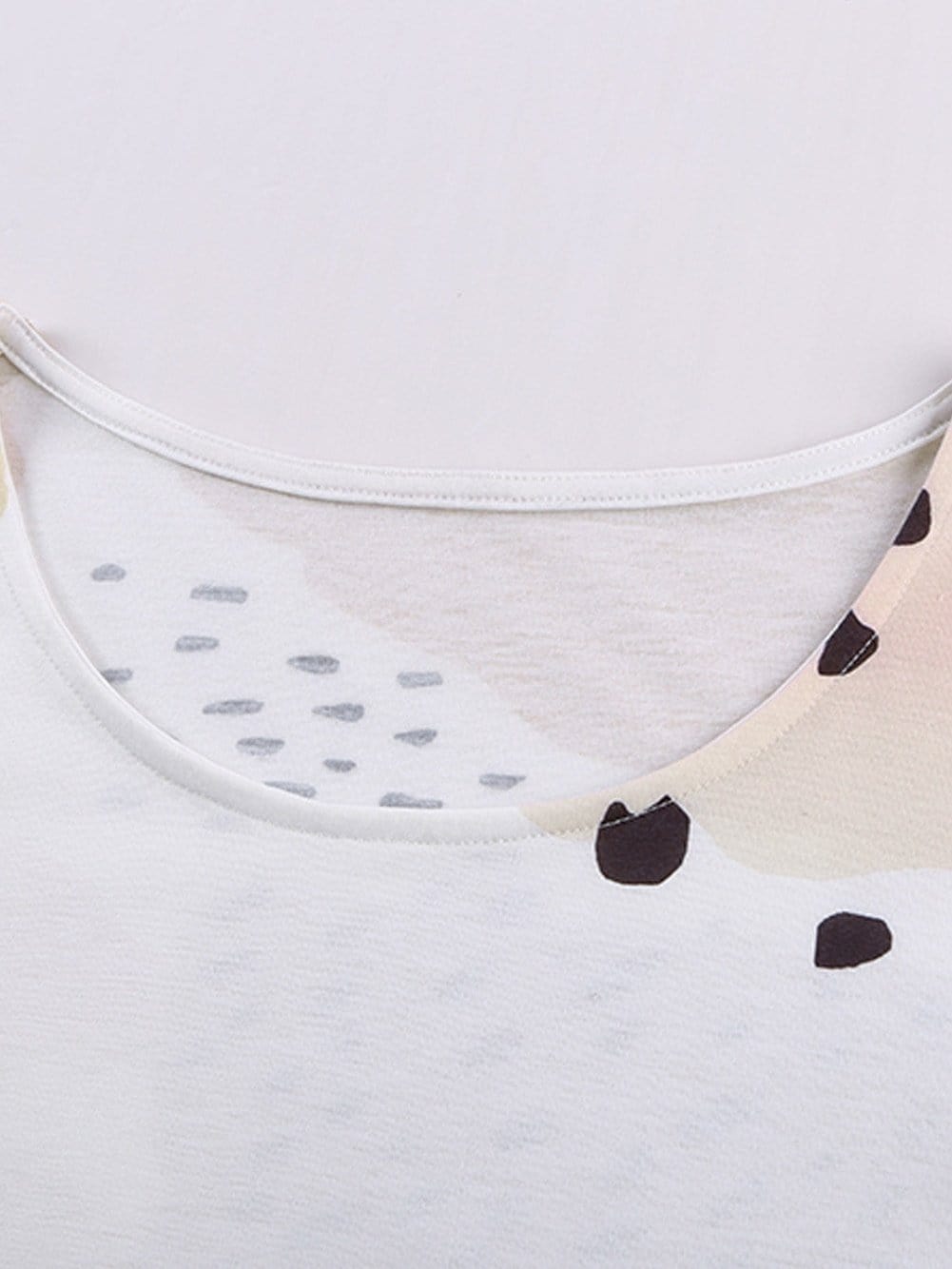 Leopard Print Color Block Mini Dress in Light Blue