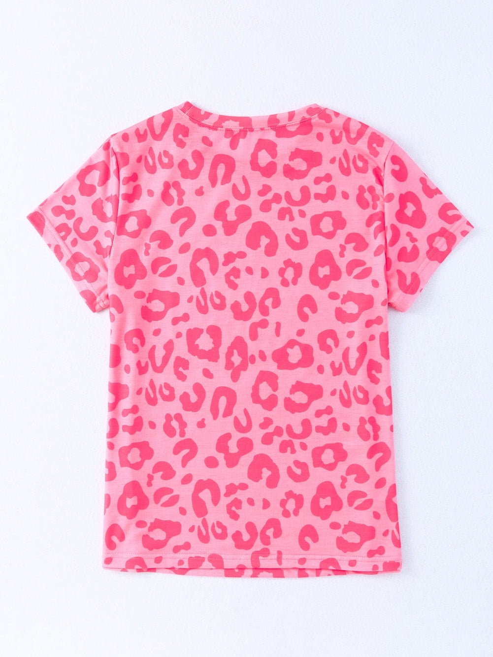 Leopard Print Crew Neck T-Shirt with Southern Belle Style