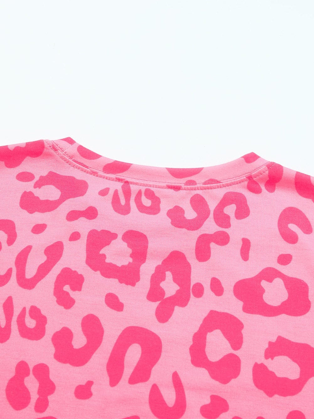 Leopard Print Crew Neck T-Shirt with Southern Belle Style