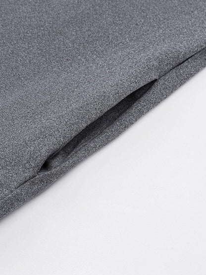 Leopard Print Gray T-shirt Dress with Side Slits