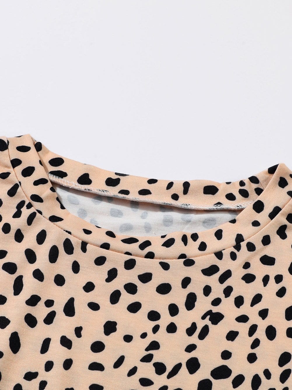 Leopard Print Long Sleeve Mini Babydoll Dress