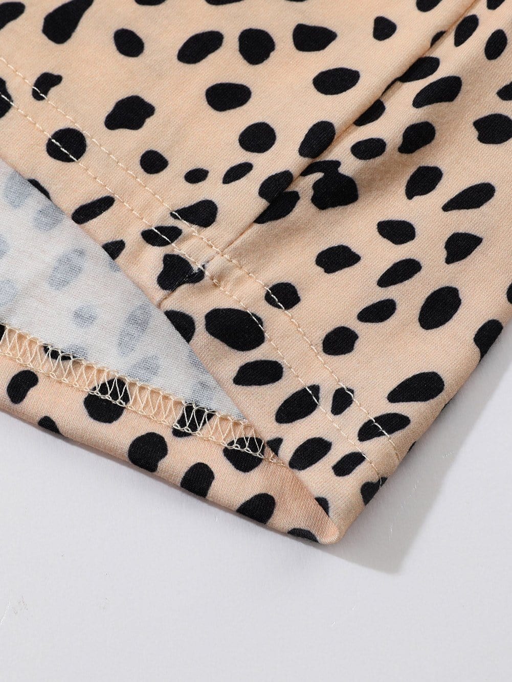 Leopard Print Long Sleeve Mini Babydoll Dress