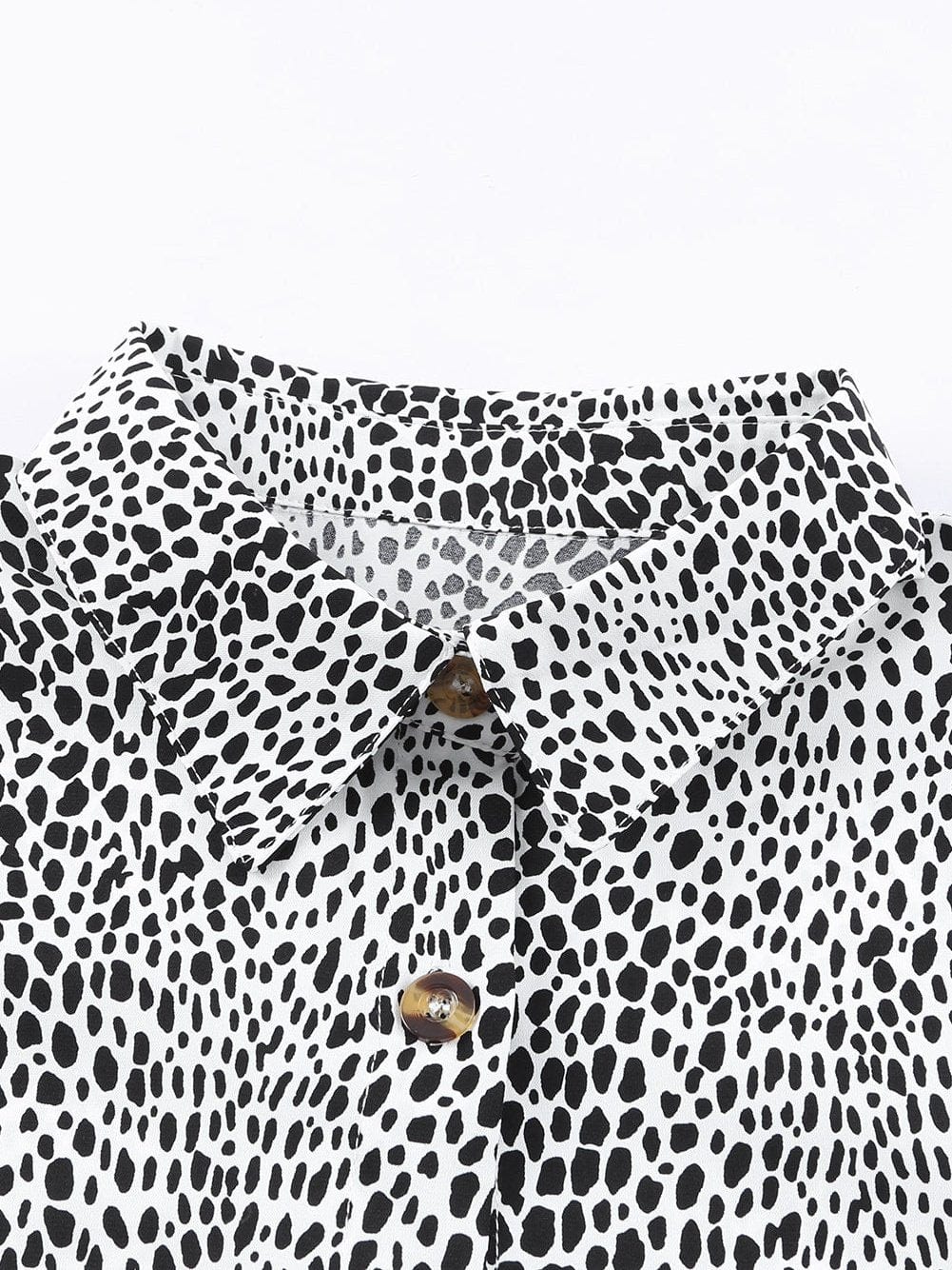 Leopard Print Long Sleeve Shirt Dress with Versatile Styling