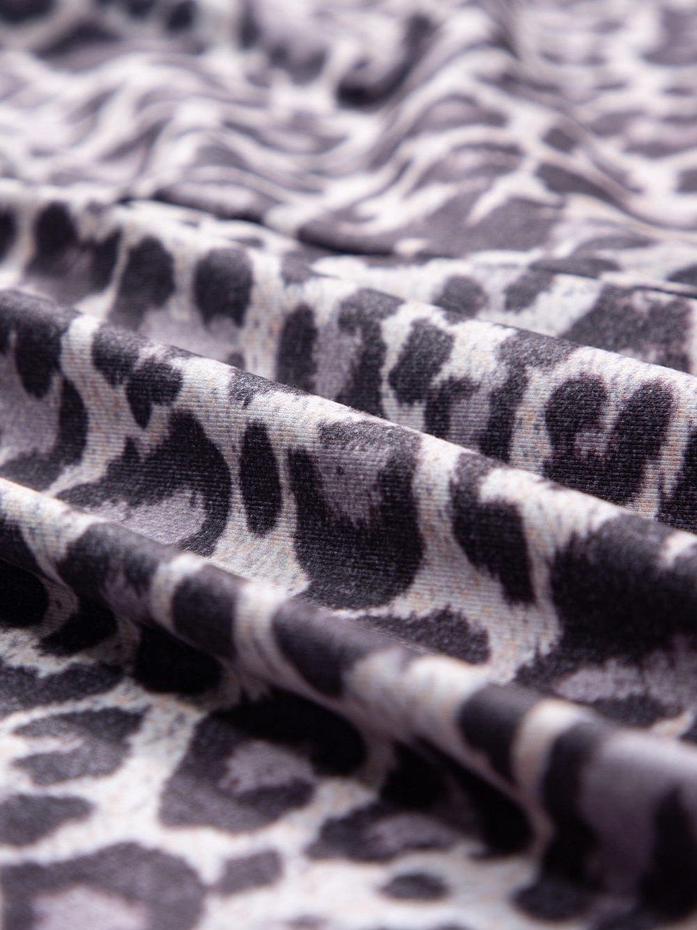 Leopard Print Maxi Dress with Fitted Bodice and Long Sleeves