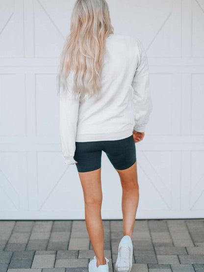 Leopard Print "Merry Christmas" White Long Sleeve Sweater