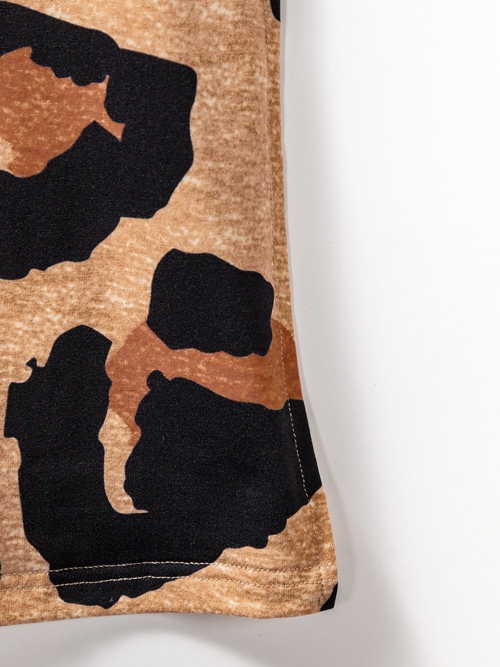 Leopard Print Open Back Maxi Dress with Side Slit