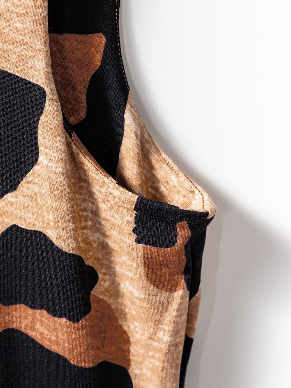 Leopard Print Open Back Maxi Dress with Side Slit