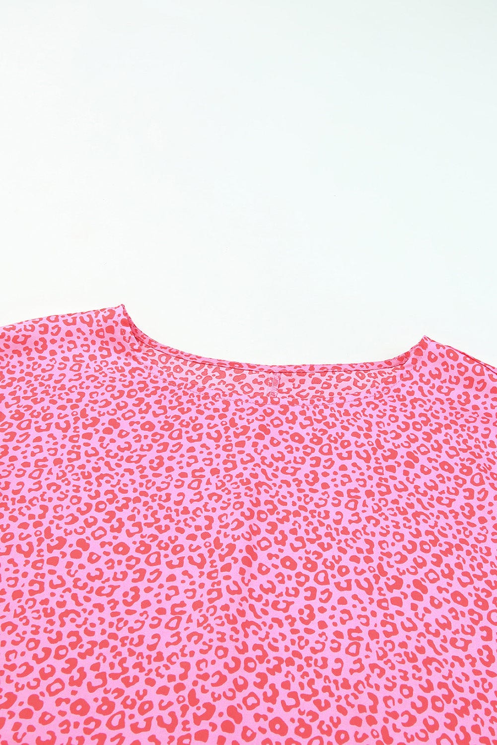 Leopard Print Oversized Puff Sleeve Top