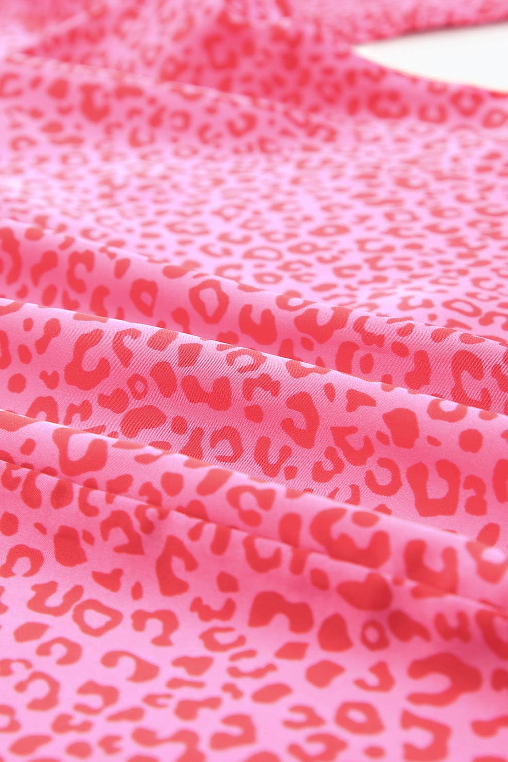 Leopard Print Oversized Puff Sleeve Top