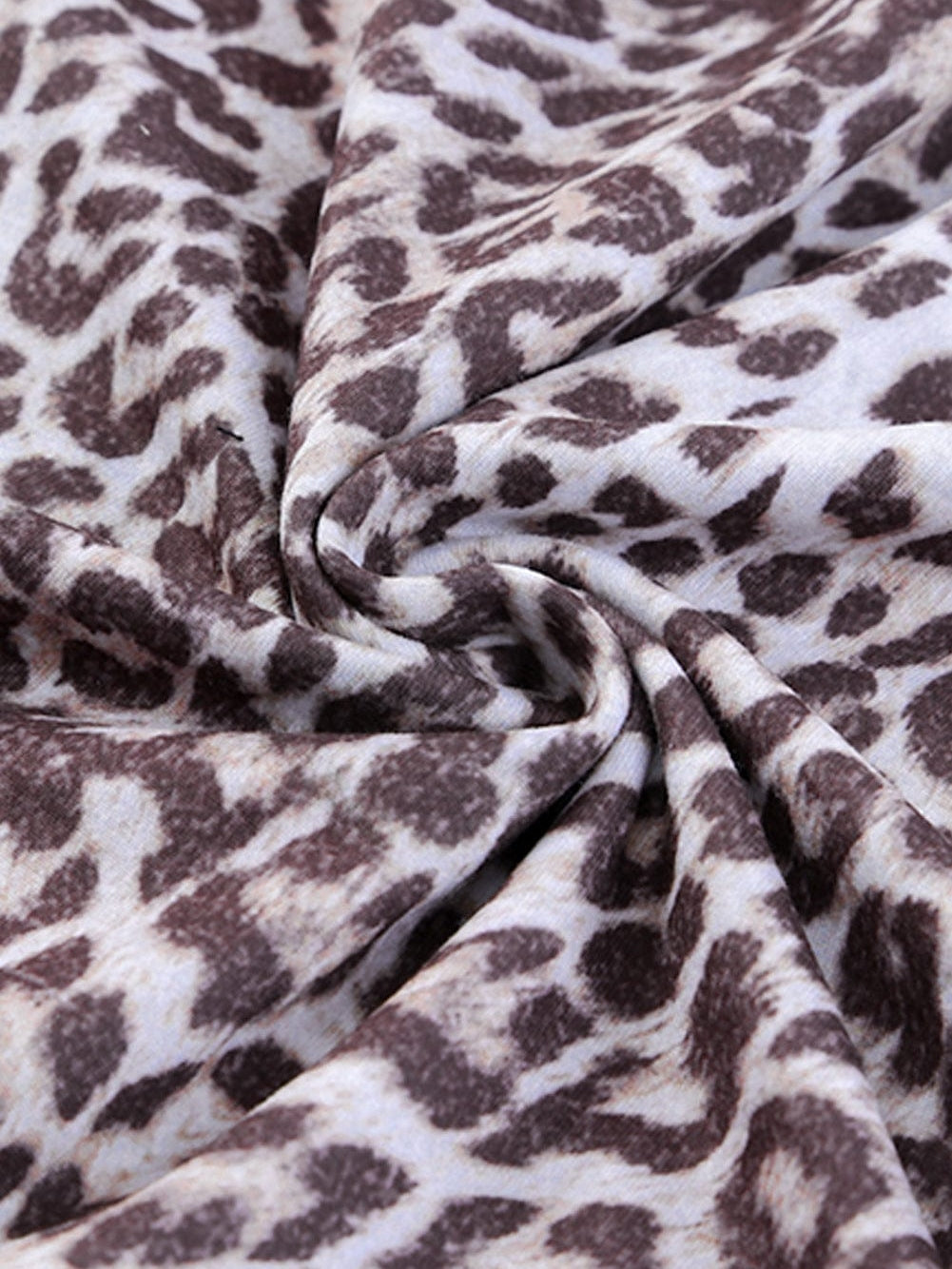 Leopard Print Ribbed Maxi Dress with Flutter Sleeves and Pockets