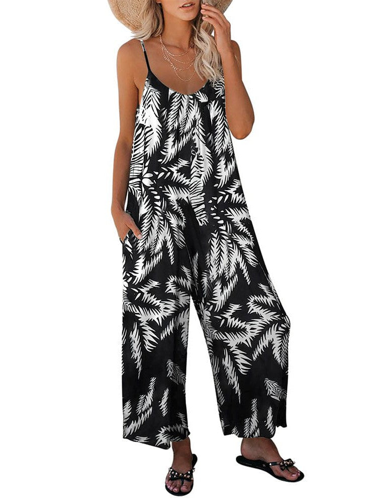 Leopard Print Sleeveless Jumpsuit for Stylish Women