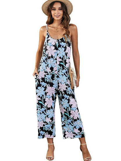 Leopard Print Sleeveless Jumpsuit for Stylish Women