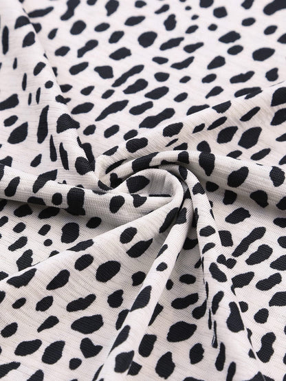 Leopard Print Sleeveless Round Neck Top