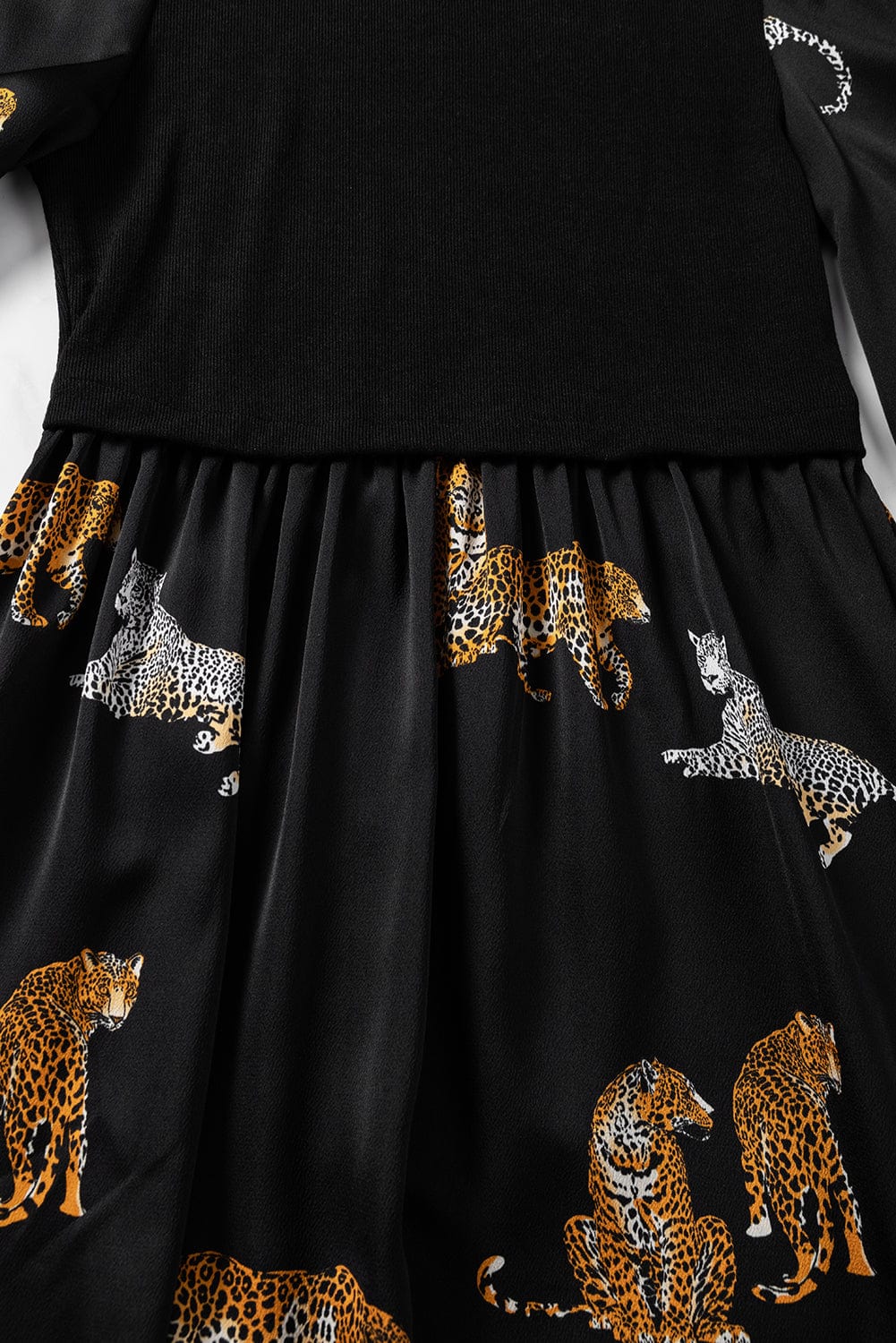 Leopard Print Swing Dress with Elegant Style