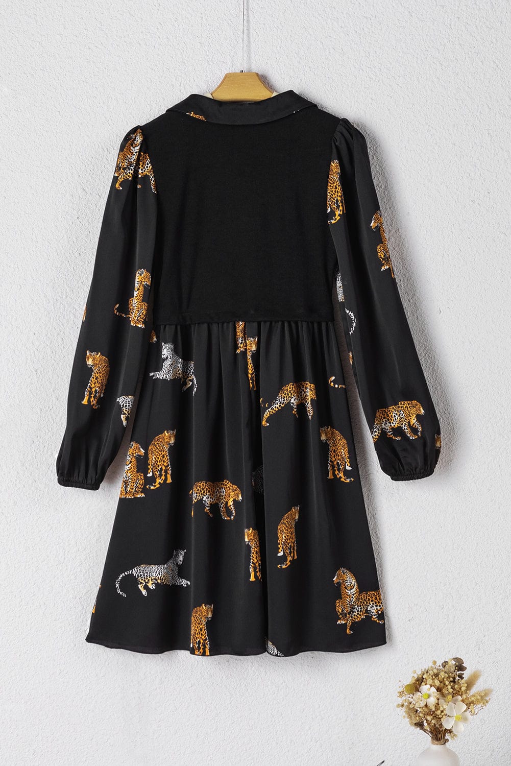 Leopard Print Swing Dress with Elegant Style