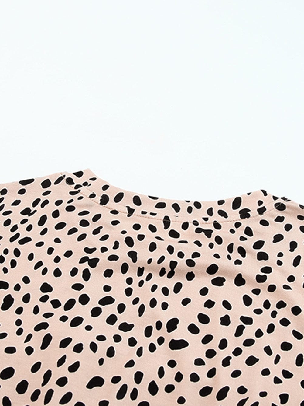 Leopard Print Tunic Dress with Short Sleeves